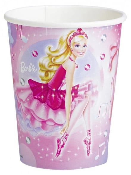 Wegwerpbeker Barbie, 8 stuks - amscan