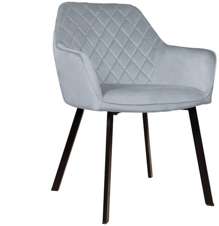 Eetkamerstoel met armleuning Yurgan velvet blauw eetstoel zetel