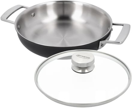 Demeyere Black 5 Multifunction Koekenpan - 24cm Met Glazen Deksel