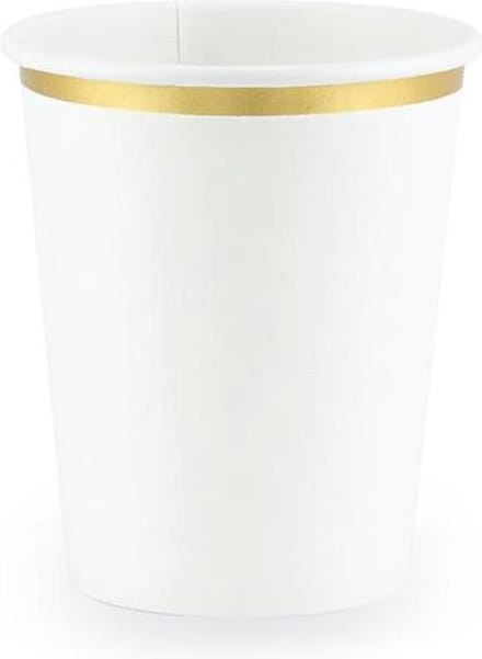 Cups, wit, 260 ml (1 zakje met 6 stuks)