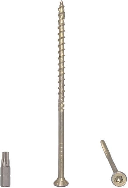 40 stuks Universeel geel verzinkt staal 6,0 x 140 mm houtschroeven