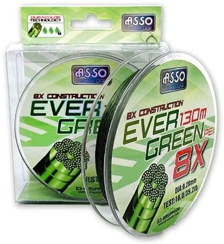 Asso Evergreen 300 M Karperlijn Groen 0.200 mm