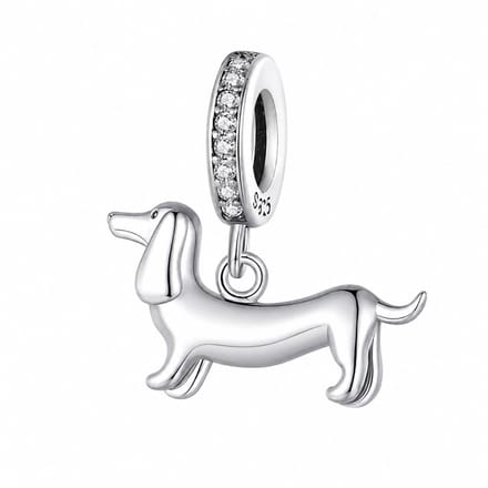 Teckel Hond - Dieren Serie – Bedel – Zilver – 925 Sterling Zilver - RomyStones –