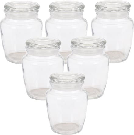 Excellent Houseware Voorraadpotjes - 18x stuks - glas - 150 ml