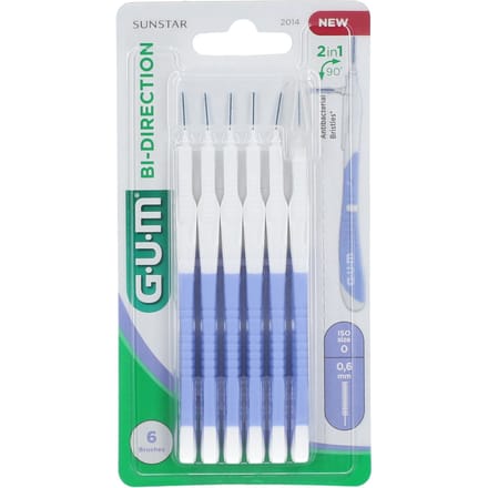 GUM® BI-Direction 0,6 mm 6 Tandenborstel