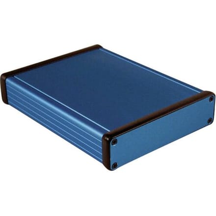 Hammond Electronics 1455P1601BU Universele behuizing 160 x 125 x 30.5 Aluminium Blauw 1 stuk(s)