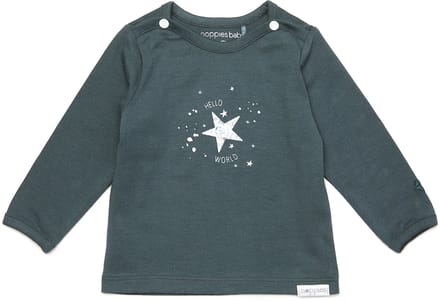 Noppies Unisex T-shirt longsleeve Lux - Dark Slate - Maat 68
