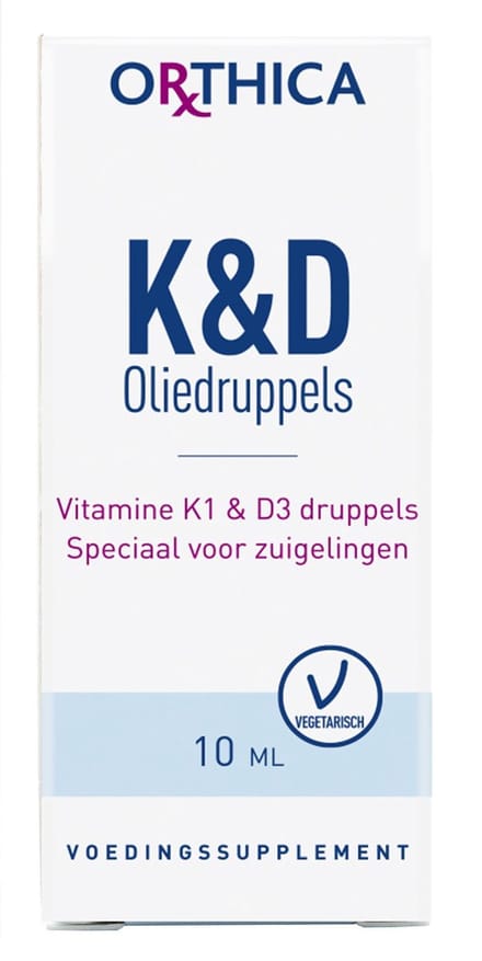 Orthica K&D Oliedruppels - vitamine K1 en D3 voor baby's - 10 ml