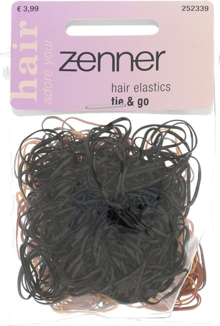 Zenner Elastieken Rubber in Etui Zwart en Bruin - 500 stuks