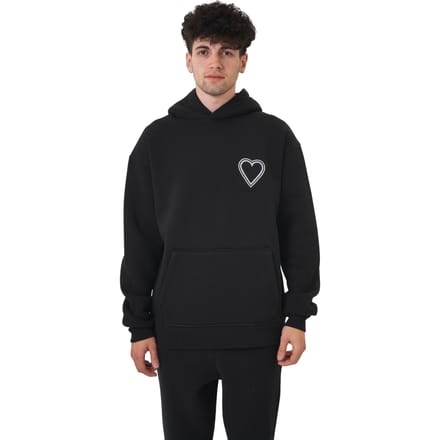 Mono Heart Hoodie - Black