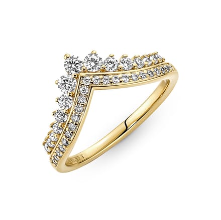 Pandora 167736C01-58 - Wishbone Tiara - Ring-58 is maat 18.5