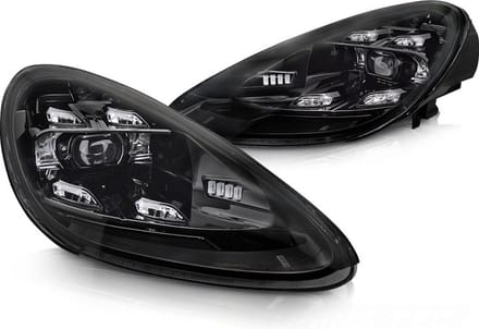 Koplampen LED - voor Porsche Cayenne 2010-2015 - DRL - zwart