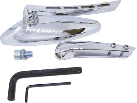 Highway Hawk 91-770 Techglide Motor zijspiegel verstelbaar links chroom