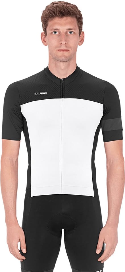 CUBE Fietsshirt BLACKLINE JERSEY S/S BLACK/WHITE M