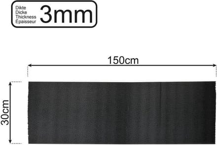 ProPlus Anti-slipmat - 150 x 30 cm - Op maat snijden - Zwart - 3 mm dikte