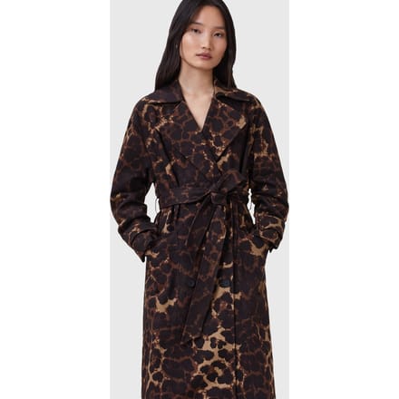 AllSaints Abel Trench Leopard Brown Taglia: 2 | Trench Outlet | Donna | Marrone