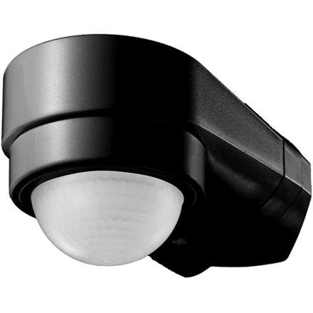 HOFTRONIC PIR bewegingssensor met schemerschakelaar - 240° - Opbouw - 10 meter bereik -  Maximaal 600 Watt - IP65 waterdicht - zwart
