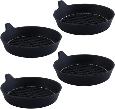 Set van 4 Siliconen Auto Bekerhouder Coasters met Strass, Universele Antislip Mat voor Auto Interieur, Zwart en Stijlvol Accessoire