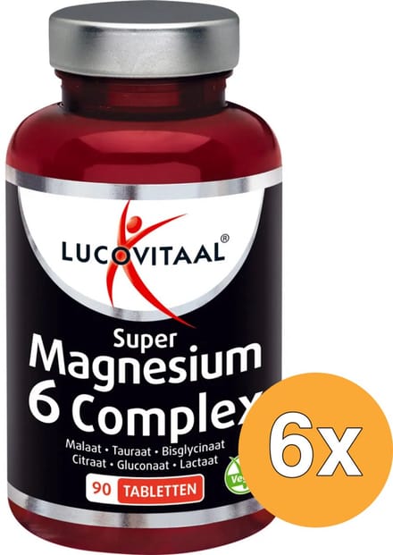 6x Lucovitaal Magnesium Super 6 Complex (90 tabletten)