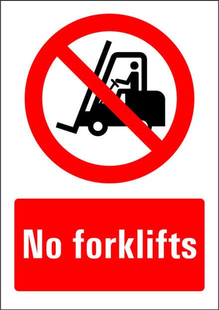 No forklifts bord - kunststof 148 x 210 mm