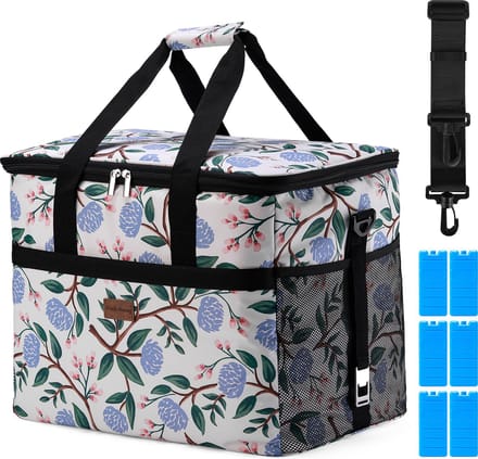 Packaway 4 Laags Geïsoleerde Koeltas - Lunchtas 40 liter - White Flower
