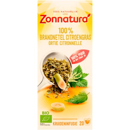 Zonnatura Thee Brandnetel-Citroengras 20 zakjes