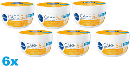 NIVEA Care 5in1 Anti-Rimpel Gezichtscrème – 6 x 100 ml – Hydraterende Dagcrème