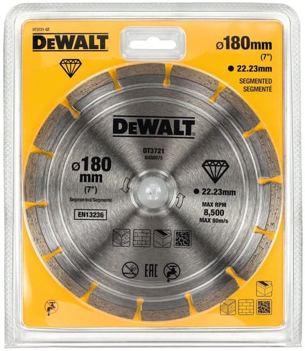 DeWALT DT3721 Diamantschijf Gesegmenteerd 180x22,23mm