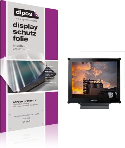 dipos – 2x Beschermfolie geschikt voor Neovo SX-19G | Krasbestendige & heldere Screenprotector Ultra-Thin