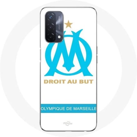 Coque Oppo A93 5G logo om olympique de marseille blanc Fond - Maniacase