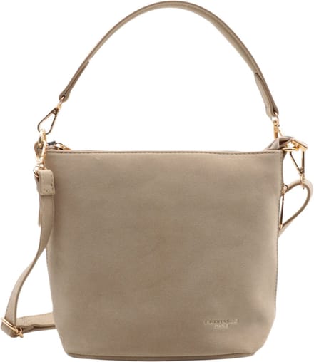 Flora & Co - trendy handtas - suede look - beige