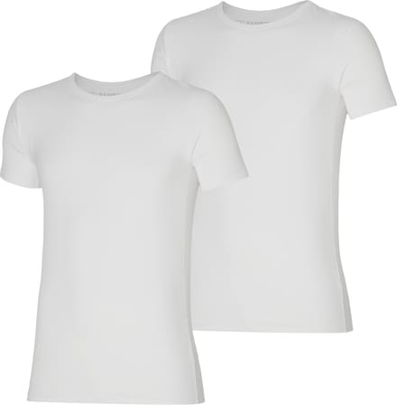 Apollo heren T-shirt Bamboe - Ronde Hals- 2-pack - Wit - XXL