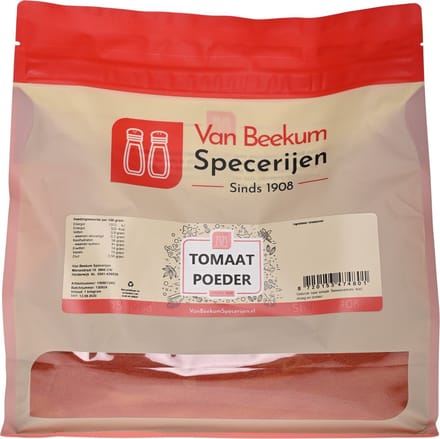 Van Beekum Specerijen - Tomaat Poeder - 1 KG (hersluitbare stazak)