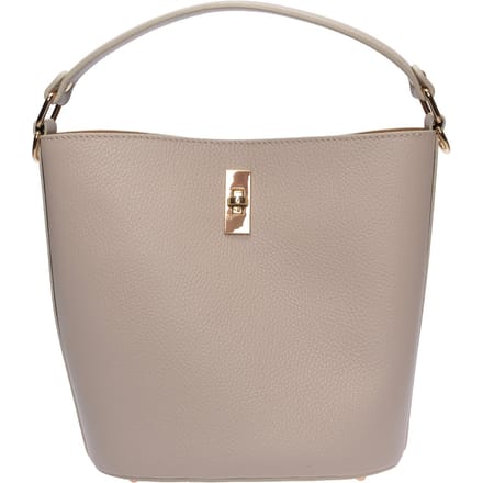 Luisa Vannini Beige Rundleer Tas