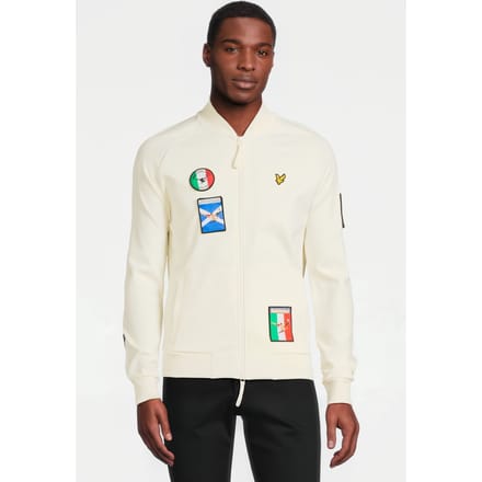 Lyle & Scott Panini Sticker Tracksuit Bomber Stone Taglia: S | Cardigan Outlet | Uomo