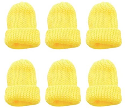 Set van 6 kleurrijke gebreide eierwarmers voor ontbijt