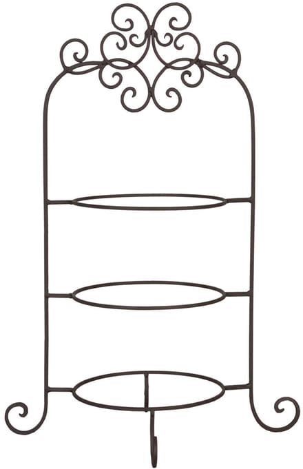 Clayre & Eef Etagère voor 3 borden 36x28x54 cm Bruin IJzer