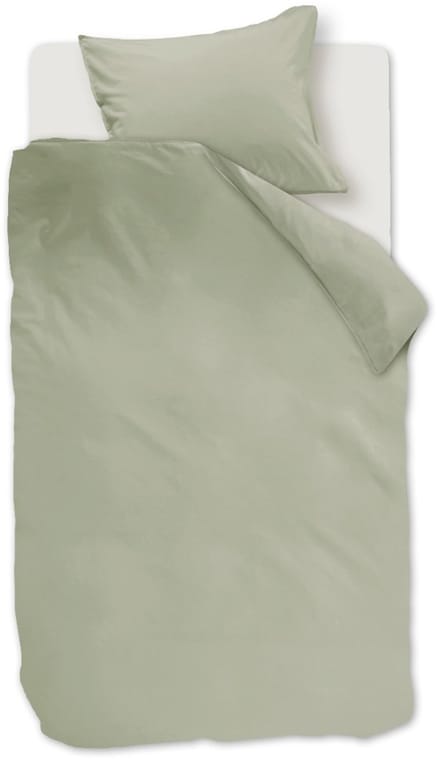 Linolux Dekbedovertrek Washed Cotton Green 1 persoons