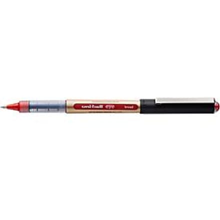 Rollerball Uni-ball oog, onuitwisbaar, 12 stuks, 0,65 mm, rood
