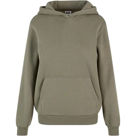 Urban Classics dames fluffy sweatshirt - sweat- en fleecedoek - Paleo Olive - XL