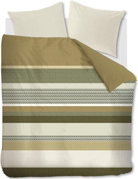 Beddinghouse Hylke dekbedovertrek - Eenpersoons - 140x200/220 cm - Groen