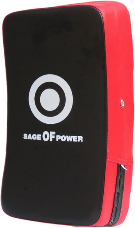 Slagschild Vechtsport - Gebogen Kussen - Trainingsuitrusting - Ergonomisch Ontwerp - 39 x 19 cm - Rood