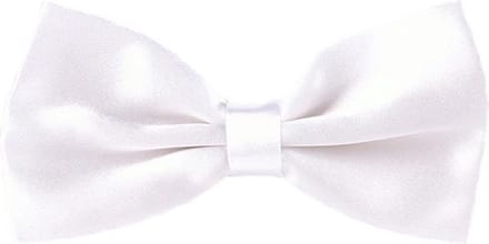 Fako Fashion® - Vlinderstrik - Vlinderdas - Satijn - 12.5cm - Wit
