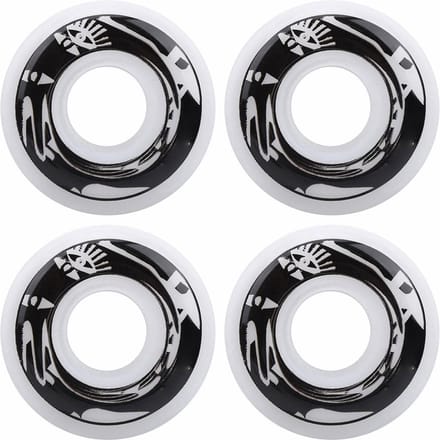 4-delige Set Hoge Elasticiteit PU Visbord Skateboard Wielen Vervangende Accessoireswit met patroon gray