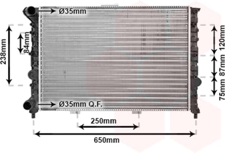 Van Wezel - RADIATOR VOOR ALFA ROMEO 156 932 1997-2003 60615705