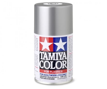 Tamiya Hobbyverf Acrylverf - TS-17 Aluminium Silver - Gloss - Acryl Spray - Verf spuitbus - 100 ml