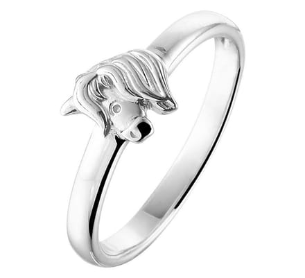 Zilver Gerhodineerde Kinderring paardenhoofd 1332060 14.00 mm (44)