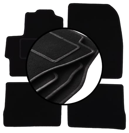 Complete set veloursmatten voor: Mazda 3 I BK hatchback (2003-2009)