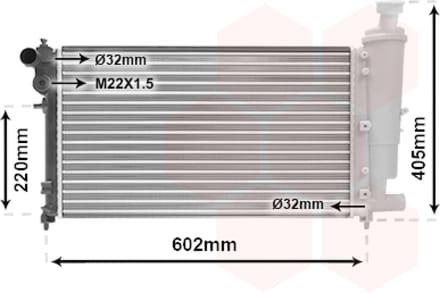 Van Wezel - RADIATOR VOOR PEUGEOT 106 1996-2003 0000133001