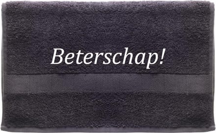 Handdoek - Beterschap - 100x50cm - Grijs
